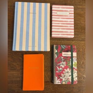 JOURNAL & 3 PURSE/POCKET SIZE ADDRESS BOOKS
